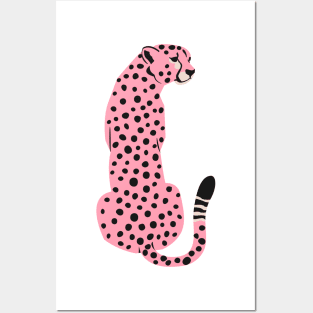 Peach Leopard | African Cheetah | Tropical Pop Art Posters and Art